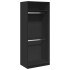 Armario de madera de ingeniería negro 80x50x200