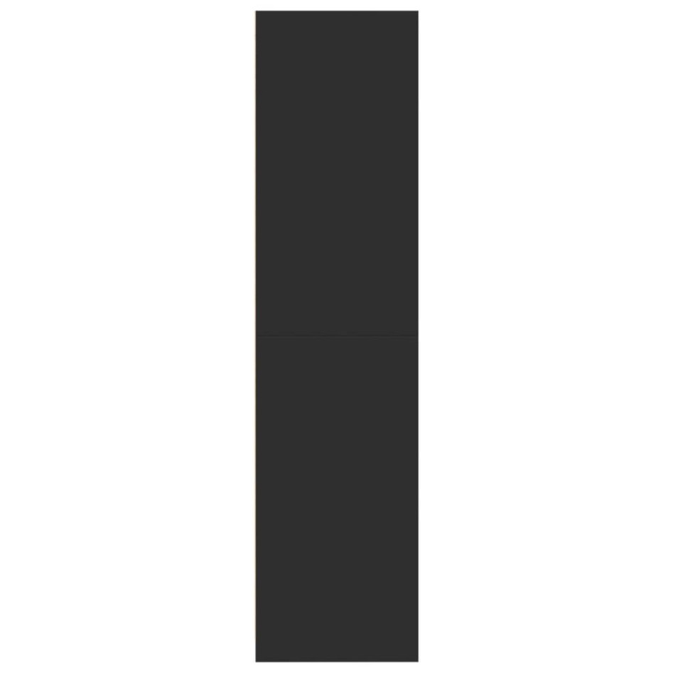 Armario de madera de ingeniería negro 80x50x200