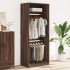 Armario madera de ingeniería color roble marrón 80x50x200