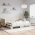 Sofá cama nido con colchón tela crema 90x200
