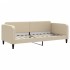 Sofá cama nido con colchón tela crema 90x200