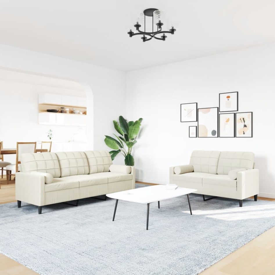 Juego de sofás con cojines 2 piezas terciopelo