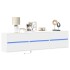Mueble de TV de pared con LED blanco 180x31x45