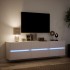 Mueble de TV de pared con LED blanco 180x31x45