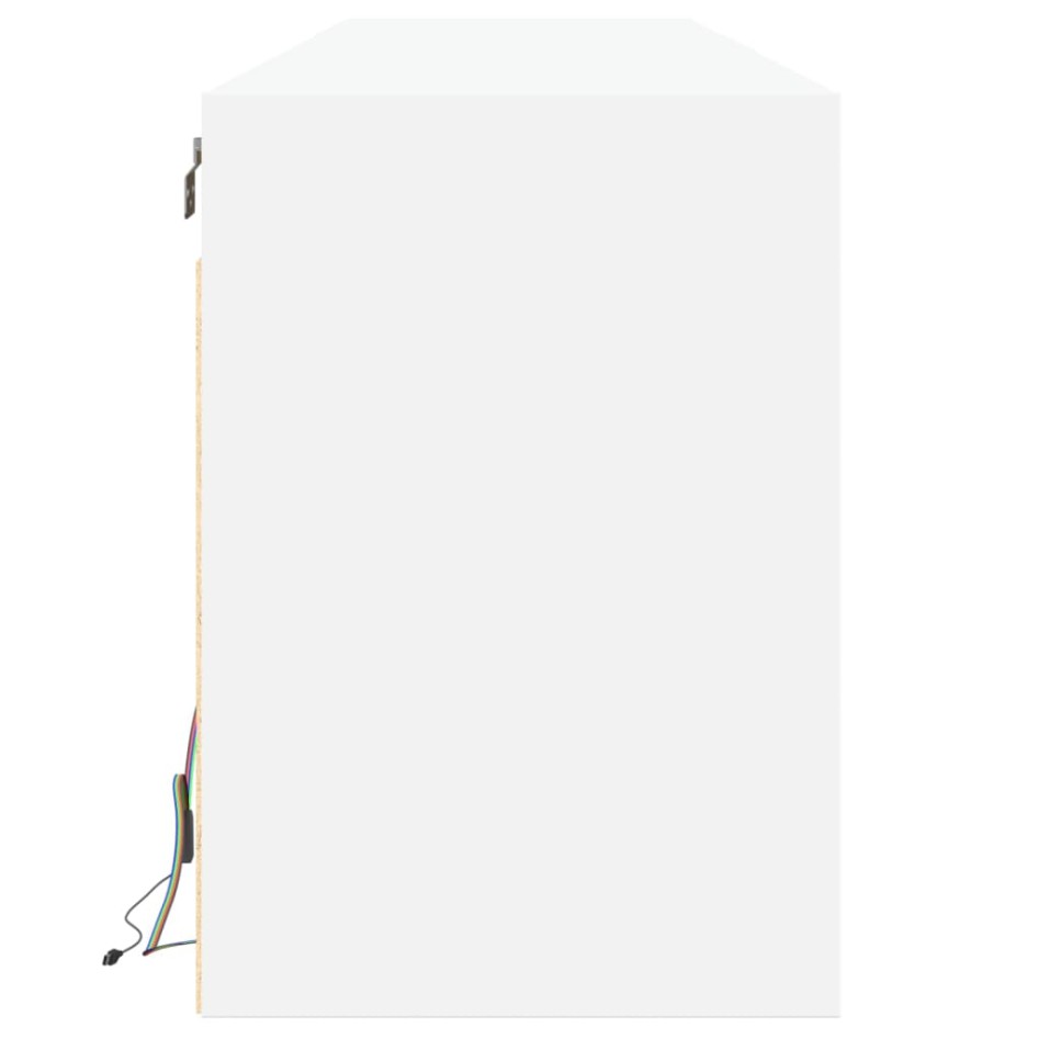 Mueble de TV de pared con LED blanco 180x31x45