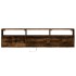 Mueble de TV de pared con LED roble ahumado 180x31x45
