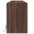 Mueble de TV de pared con LED marrón roble 180x31x45
