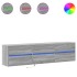 Mueble de TV de pared con LED gris Sonoma 180x31x45