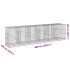 Cesta de gaviones con cubierta hierro galvanizado