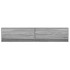 Mueble de TV de pared con LED gris Sonoma 180x31x38