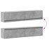 Mueble de TV de pared con LED gris hormigón 180x31x38