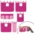 Cama alta para niños con cortinas madera pino rosa 80x200