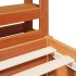 Cama sin colchón madera maciza de pino marrón cera 180x200