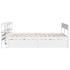 Estructura de cama sin colchón madera maciza de pino 160x200