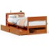 Estructura de cama sin colchón madera maciza marrón 75x190