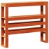 Estructura de cama sin colchón madera maciza marrón 75x190