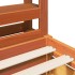 Estructura de cama sin colchón madera maciza marrón 75x190