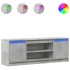 Mueble de TV LED madera ingeniería gris hormigón 139,5x34x50