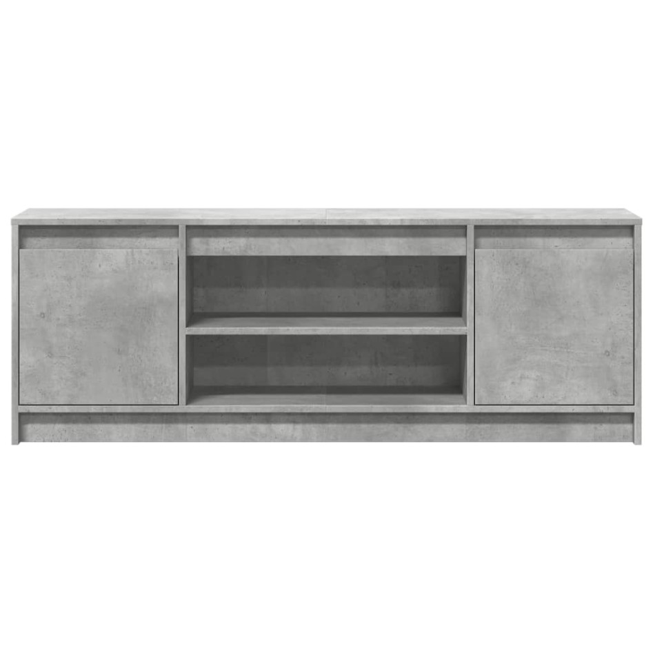 Mueble de TV LED madera ingeniería gris hormigón 139,5x34x50
