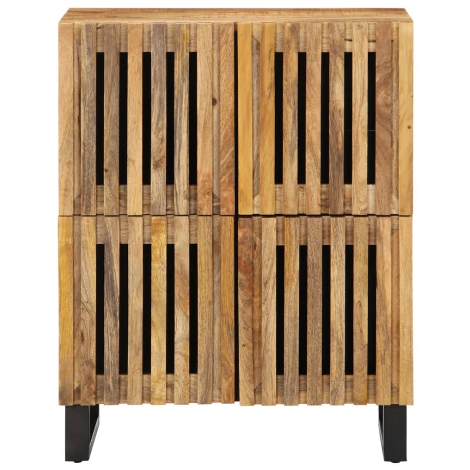 Aparador de madera maciza de mango rugosa 60x34x75