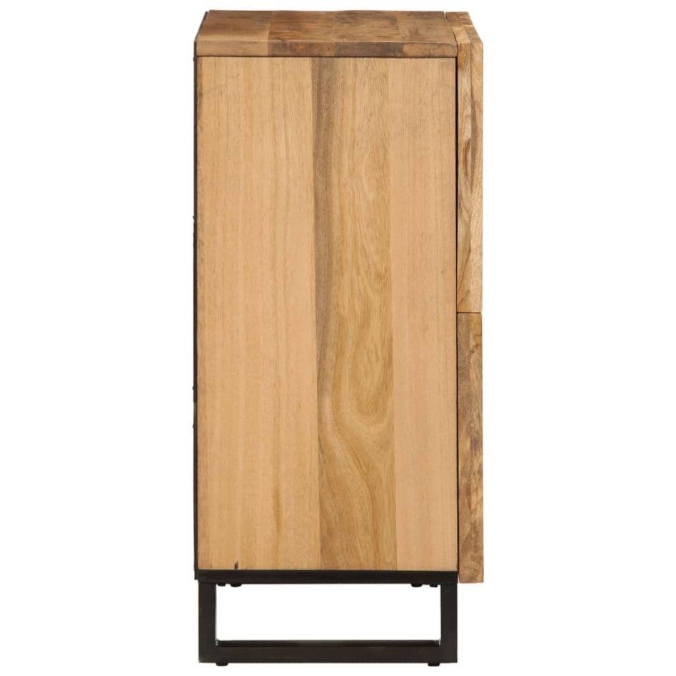 Aparador de madera maciza de mango rugosa 60x34x75