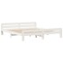 Estructura de cama sin colchón madera maciza blanca 200x200