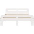Estructura de cama sin colchón madera maciza blanca 200x200