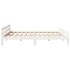 Estructura de cama sin colchón madera maciza blanca 200x200