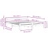 Estructura de cama sin colchón madera maciza blanca 200x200