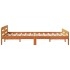 Cama sin colchón madera maciza de pino marrón cera 120x200