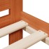 Cama sin colchón madera maciza de pino marrón cera 120x200