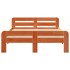 Estructura de cama sin colchón madera maciza marrón 135x190
