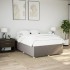 Cama sin colchón tela gris taupe 140x190