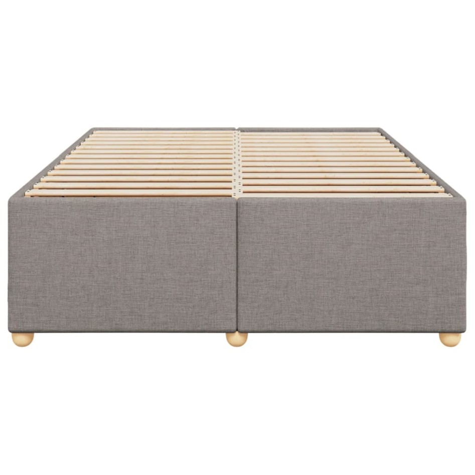Cama sin colchón tela gris taupe 140x190
