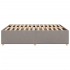 Cama sin colchón tela gris taupe 140x190