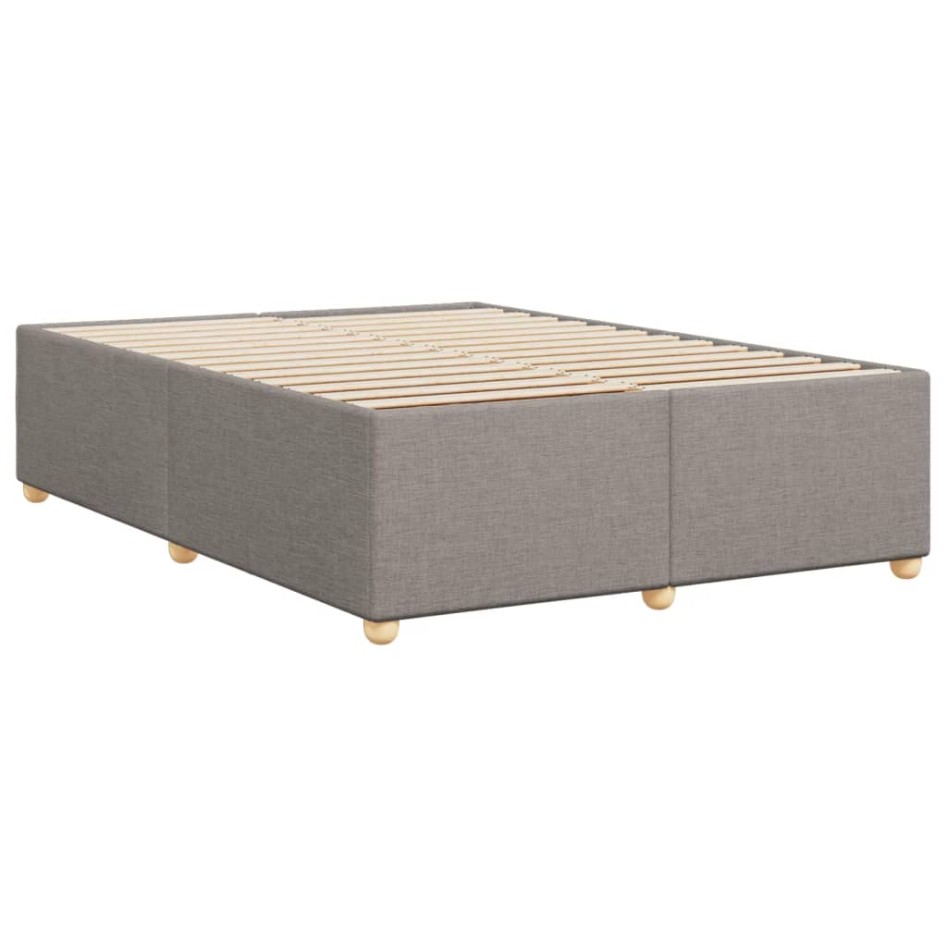 Cama sin colchón tela gris taupe 140x190