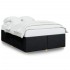 Cama sin colchón tela negro 140x200