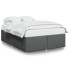 Cama sin colchón de tela gris oscuro 160x200