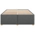 Cama sin colchón de tela gris oscuro 160x200