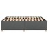 Cama sin colchón de tela gris oscuro 160x200