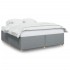 Cama sin colchón tela gris claro 180x200