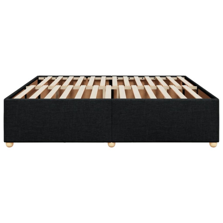 Cama sin colchón tela negro 200x200