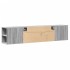 Mueble de TV de pared con luz LED gris Sonoma 180x31x39,5