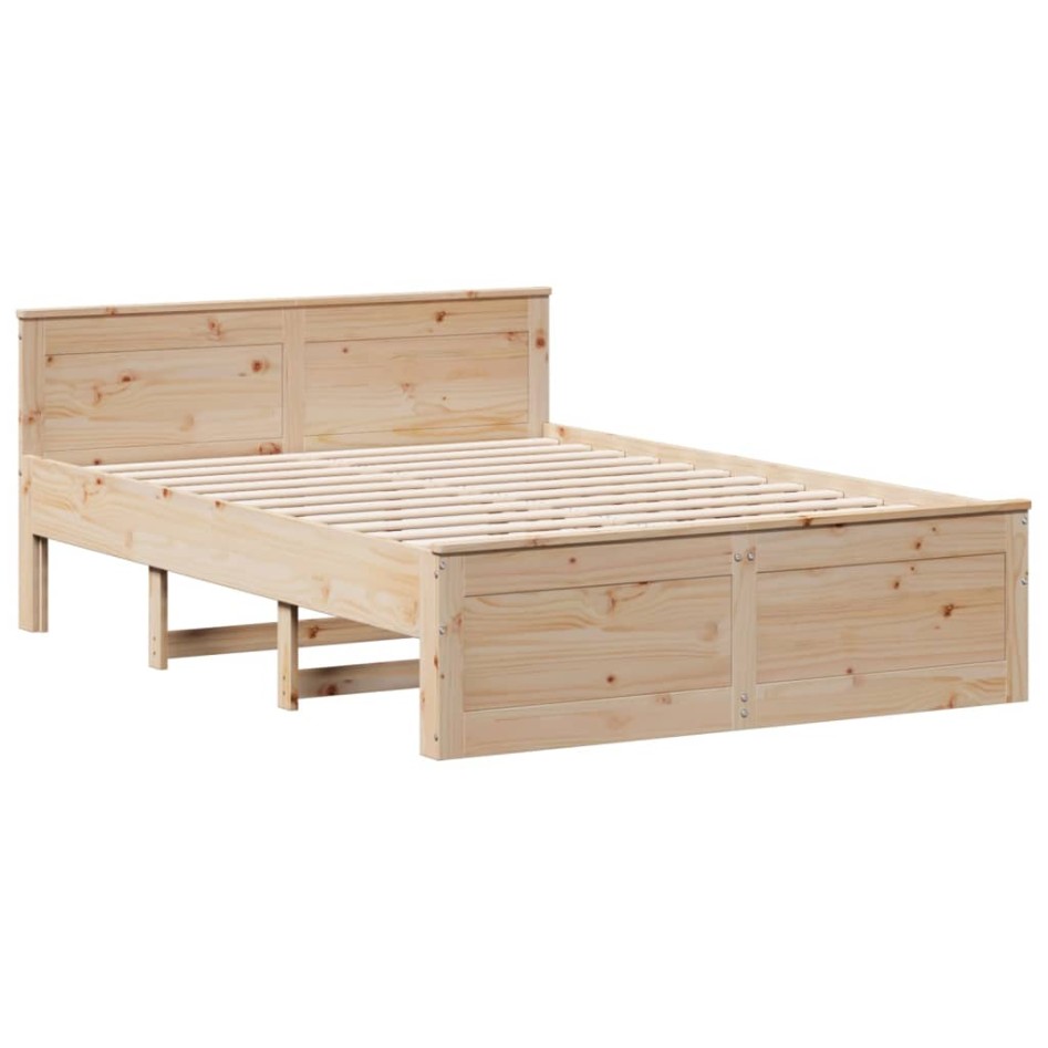 Cama con cabecero sin colchón madera maciza de pino 160x200