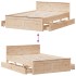 Cama con cabecero sin colchón madera maciza de pino 160x200
