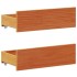 Cama con cabecero sin colchón madera maciza marrón 140x200