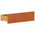 Cama con cabecero sin colchón madera maciza marrón 140x200
