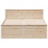 Cama con cabecero sin colchón madera maciza de pino 140x200