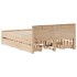 Cama con cabecero sin colchón madera maciza de pino 140x200