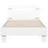 Estructura cama con cabecero madera ingeniería blanco 90x200